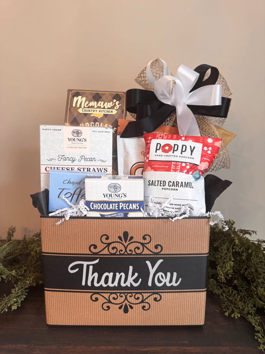 Gourmet Thank You Gift Basket Box